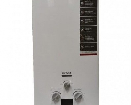 Фото -Водонагреватель проточный газовый Газовая колонка vargaz 4510м на 10 л/мин с автоподжигом и дисплеем